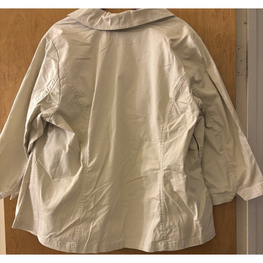 D & Co Women’s Light Jacket Beige Plus Size 20W New With Tags - Picture 4 of 4